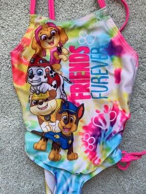 Paw Patrol 'Friends Furever' Tie-Dye One-Piece Swimsuit - Multicolor